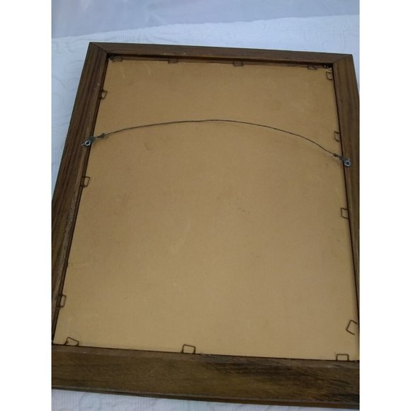 vtg set of 2 girl holding rabbit & boy w/ rabbit framed prints 15" x 13" - Picture 9 of 12